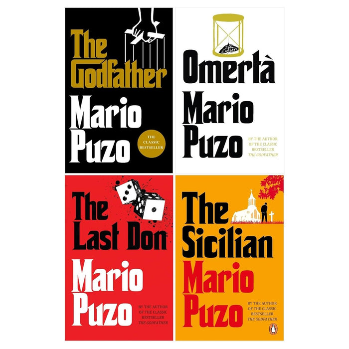 Mario Puzo The Godfather Collection 4 Books Set The Last Don, The Sicilian, The Godfather, Omerta - The Book Bundle
