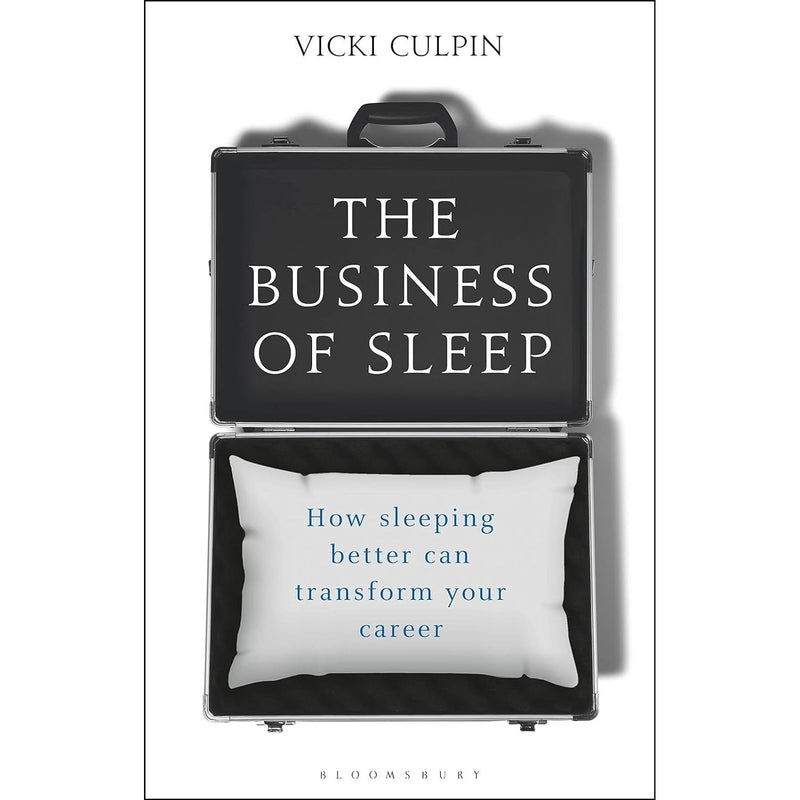 Book cover of "The Business of Sleep" by Vicki Culpin, featuring the title and author's name on a professional design background.