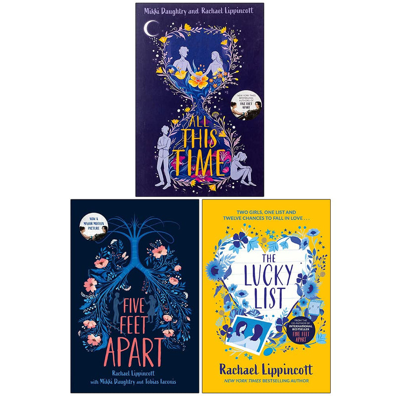 Five Feet Apart, All This Time, The Lucky List 3 Books Collection Set by Rachael Lippincott - Young Adult - Paperback