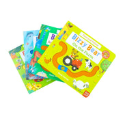 Bizzy Bear Find & Follow Series 4 Books Set (At The Zoo, On The Farm, At The Dinosaur Park, Under The Sea) - The Book Bundle