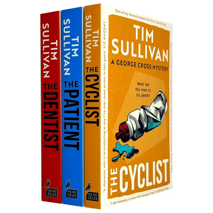 DS Cross Thriller Series 3 Books Collection Set By Tim Sullivan (The Dentist, The Cyclist & The Patient) - The Book Bundle