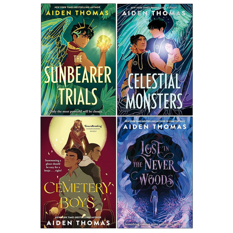 Aiden Thomas Collection 4 Books Set (The Sunbearer Trials, Celestial Monsters, Cemetery Boys, Lost in the Never Woods) - The Book Bundle