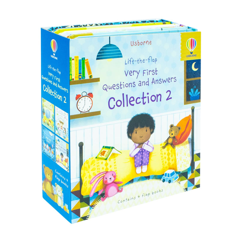 Usborne Lift the Flap Very First Questions and Answers 4 Book Set (What is Poo? What are Germs? What are Stars? Why Do I Have to Go to Bed?) - The Book Bundle
