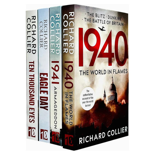 Richard Collier Collection 4 Books Set (1940 The World in Flames) - The Book Bundle
