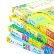 Bizzy Bear Find & Follow Series 4 Books Set (At The Zoo, On The Farm, At The Dinosaur Park, Under The Sea) - The Book Bundle