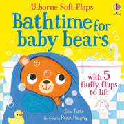 Usborne soft flap baby bear books set by Sam Taplin, including Party, Playtime, Bathtime, and Bedtime stories, with colorful covers.