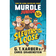 Set of three Murdle Junior Series books by G. T. Karber, paperback collection featuring colorful covers and illustrations.