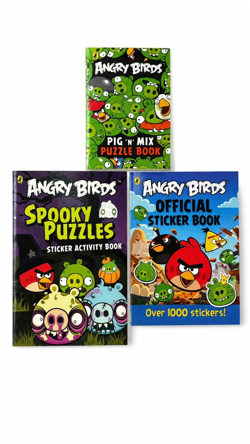 Angry Birds Pig 'n' Mix Puzzle Book Spooky Puzzles Sticker Activity Book 3 Books Collection Set - Fiction - Mixed Format