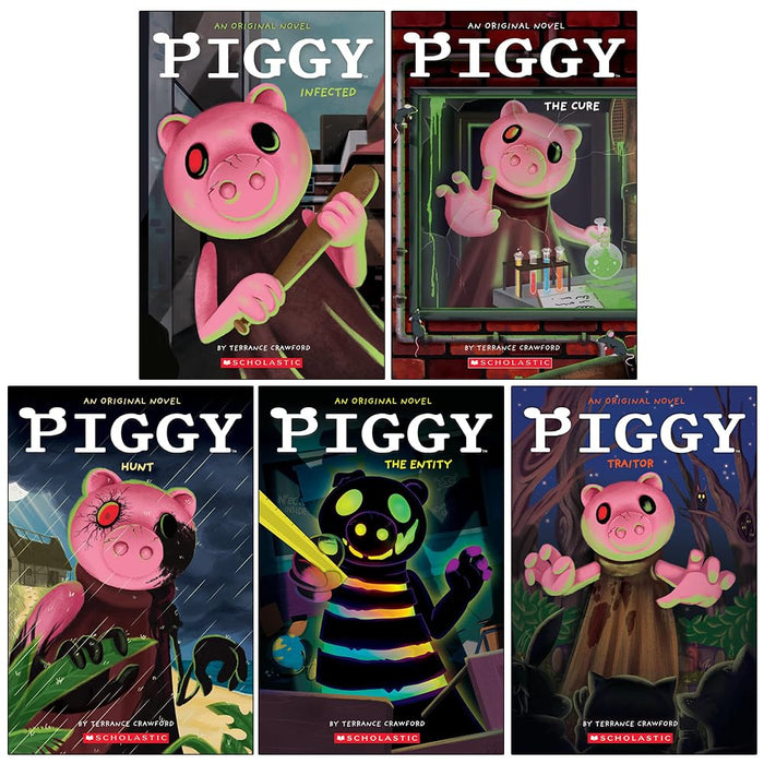 Piggy Book Series 5 Books Collection Set by Terrance Crawford (Hunt, Infected, The Cure, The Entity & Traitor)