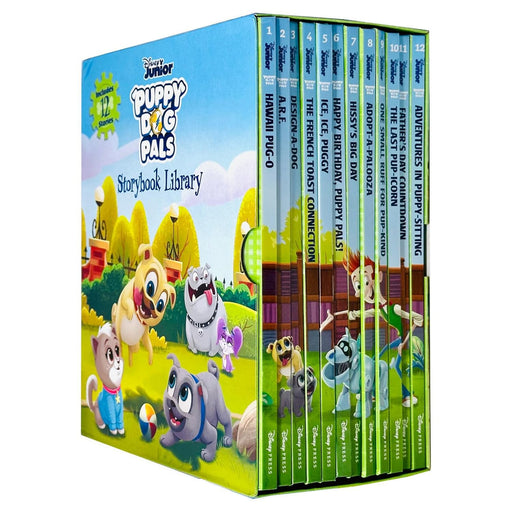 Puppy Dog Pals Storybook Library 12 Books Set (Hawaii Pug-O, A.R.F., Design-A-Dog) - The Book Bundle