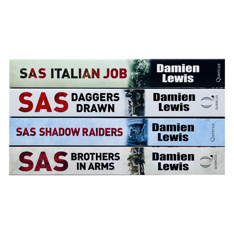 Damien Lewis Collection 4 Books Set (SAS Brothers in Arms, SAS Shadow Raiders, SAS Daggers Drawn In For the Kill and SAS Italian Job) - The Book Bundle
