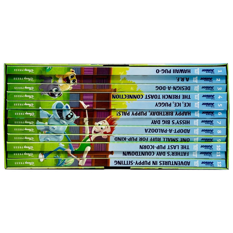 Puppy Dog Pals Storybook Library 12 Books Set (Hawaii Pug-O, A.R.F., Design-A-Dog) - The Book Bundle
