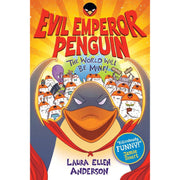 Evil Emperor Penguin and The World Will Be Mine! book collection by Laura Ellen Anderson, featuring two fiction paperback books.