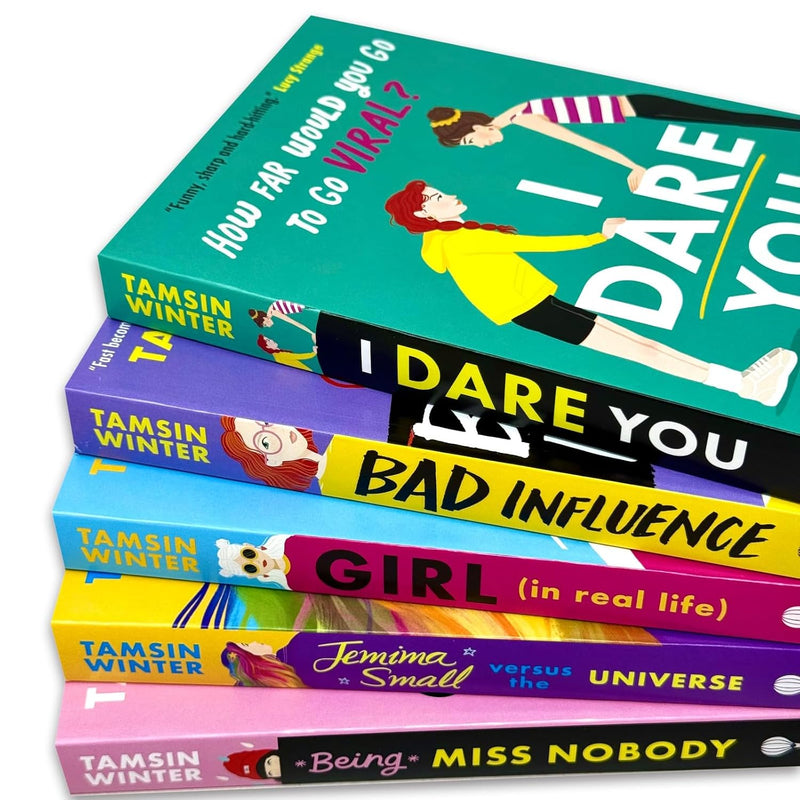 Tamsin Winter Collection 5 Books Set (I Dare You, Bad Influence, Girl (In Real Life), Jemima Small Versus the Universe & Being Miss Nobody)