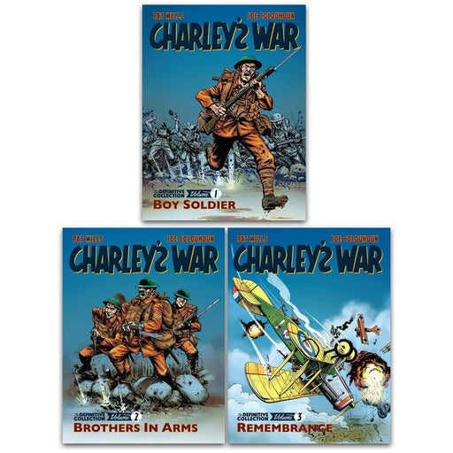 Charleys War The Definitive Collection 3 Books Set by Pat Mills - Boy Soldier, Brothers In Arms, Remembrance - The Book Bundle
