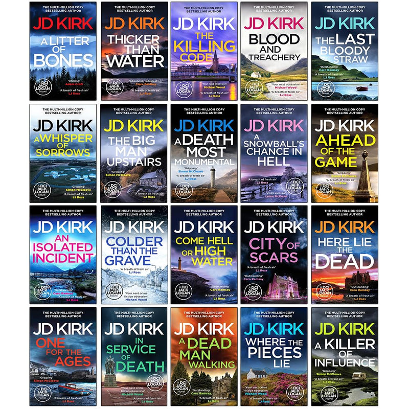 DCI Logan Crime Thriller Series 20 Books Collection Set by JD Kirk - Fiction - Paperback