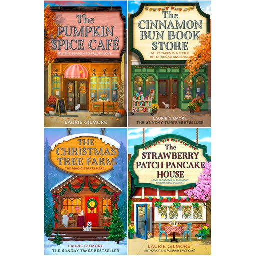Dream Harbor Series by Laurie Gilmore, four paperback fiction books, featuring colorful covers in a collection set.