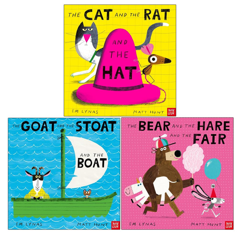 The Cat And The Rat And The Hat & The Bear And The Hare And The Fair 3-Book Collection Set by Em Lynas - Fiction - Paperback