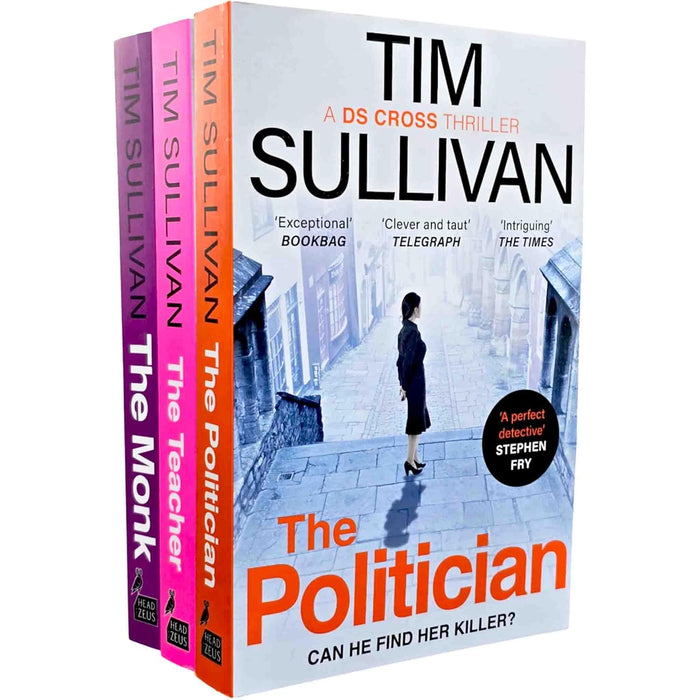 A DS Cross Thriller By Tim Sullivan 3 Books Collection Set (The Politician, The Monk and The Teacher) - The Book Bundle