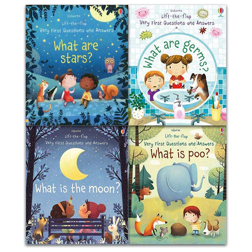 Usborne Lift The Flap Very First Questions and Answers 4 Books Collection Set - The Book Bundle