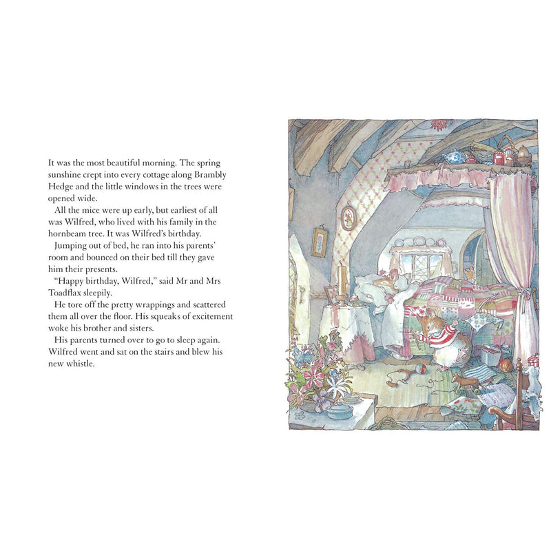 Set of four hardcover Brambly Hedge books by Jill Barklem, charming children's story collection for ages 3 to 7.