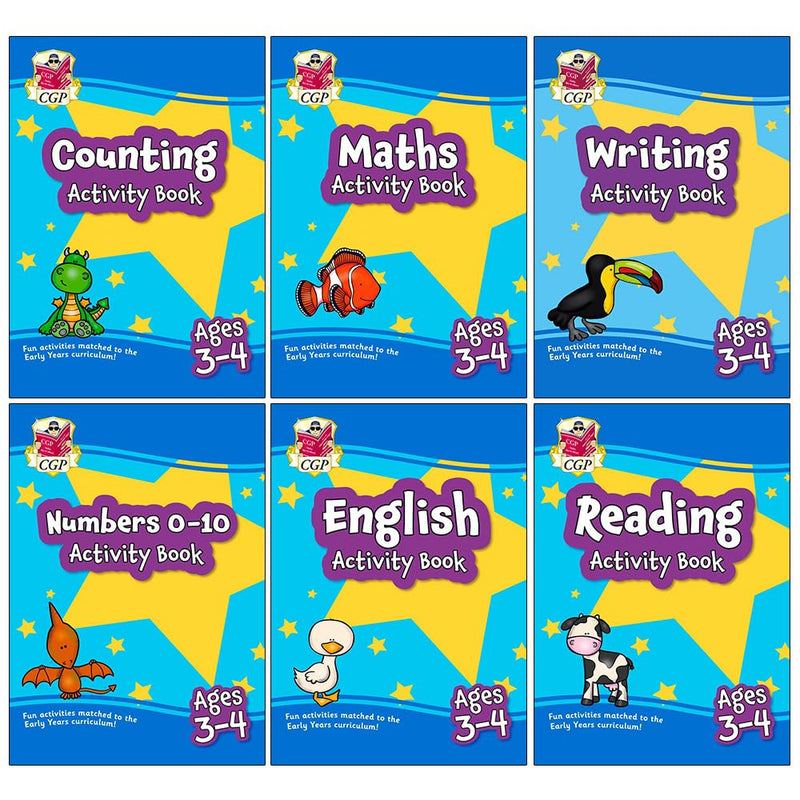 Preschool Activity Books For Ages 3-4 6 Books Collection Set - Non Fiction - Paperback - The Book Bundle
