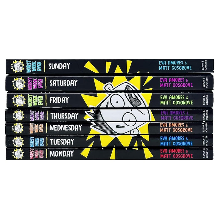 Worst Week Ever! Series 7 Books Collection Set By Eva Amores & Matt Cosgrove Tuesday, Wednesday - The Book Bundle