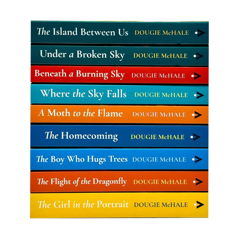 Set of nine fiction books from Dougie McHale's Hellenic Collection by Vinci Books Ltd, featuring mixed formats and cover art.