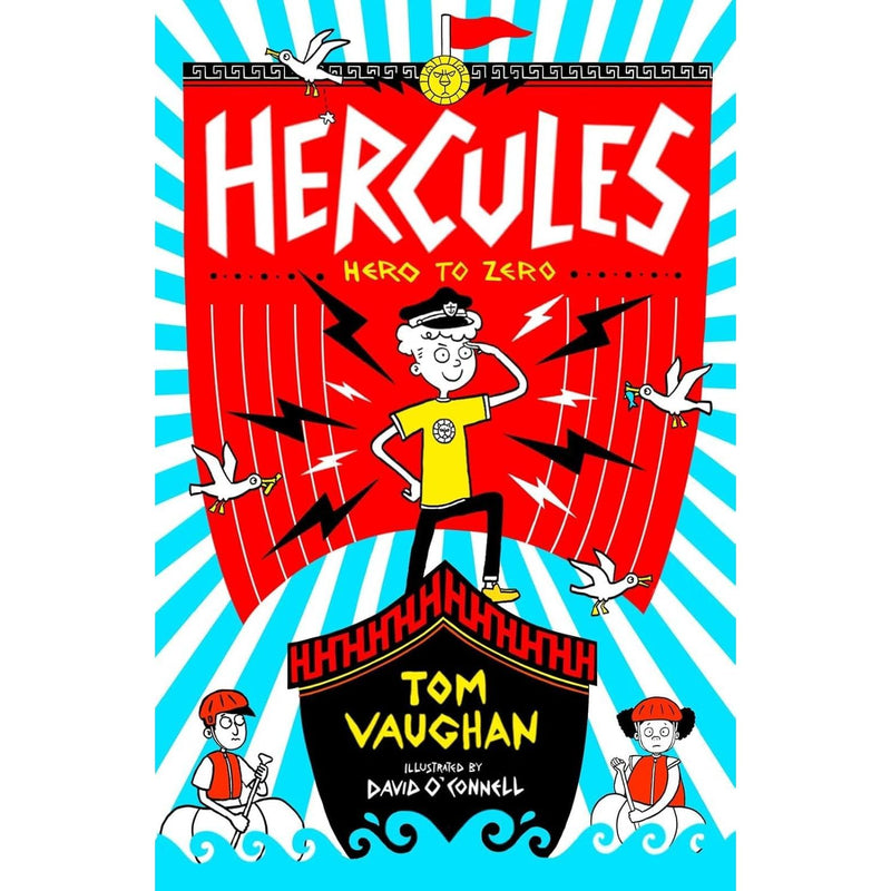 Hercules Series 4 books collection set by Tom Vaughan for ages 9-12, fiction paperbacks with colorful covers, Scholastic Ltd branding
