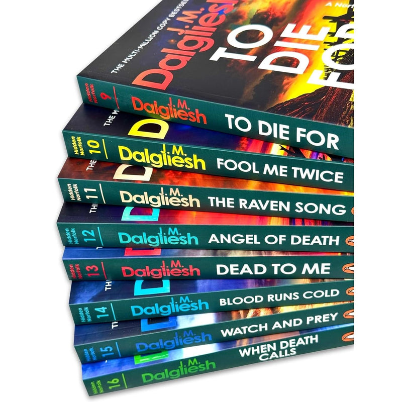 Hidden Norfolk Murder Mystery Series 9-16 Books Collection Set by J M Dalgliesh (To Die For, Fool Me Twice, The Raven Song, Angel of Death, Dead to Me, Watch and Prey, When Death Calls & More)- Fiction - Paperback
