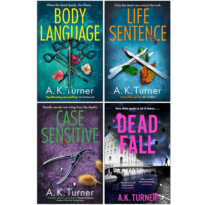 Cassie Raven Series 4 Books Collection Set By A. K. Turner (Body Language, Life Sentence, Case Sensitive and Dead Fall) - The Book Bundle