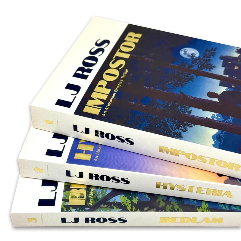 Alexander Gregory Thrillers 3 Books Collection Set By LJ Ross(Impostor,Hysteria & Bedlam)