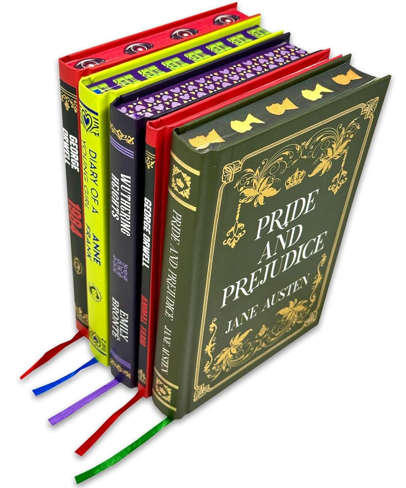 Pride and Prejudice, 1984, Animal Farm & More 5 Books Collection Set - Fiction - Hardcover