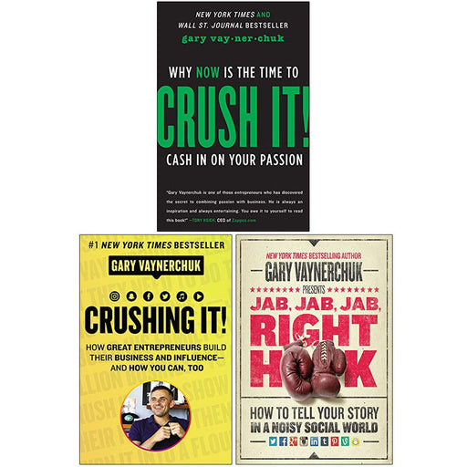 Gary Vaynerchuk Collection 3 Books Set (Crush It, [Hardcover] Crushing It, [Hardcover] Jab Jab Jab Right Hook) - The Book Bundle