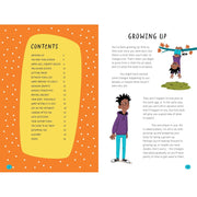 Set of two paperback books, "Whats Happening to Me?" for boys and girls by Alex Firth, exploring body changes and growing up.