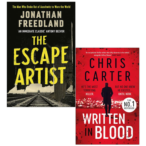 The Escape Artist [Hardcover] By Jonathan Freedland & Written in Blood By Chris Carter 2 Books Collection Set - The Book Bundle