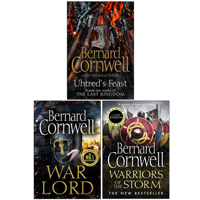 Bernard Cornwell Collection 3 Books Set (Uhtred's Feast, War Lord and Warriors of the Storm) - The Book Bundle