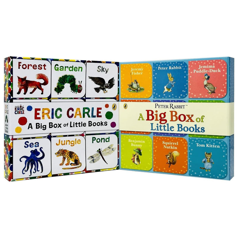 The World of Eric Carle Big Box of Little Books By Eric Carle & Peter Rabbit A Big Box of Little Books By Beatrix Potter Collection - The Book Bundle