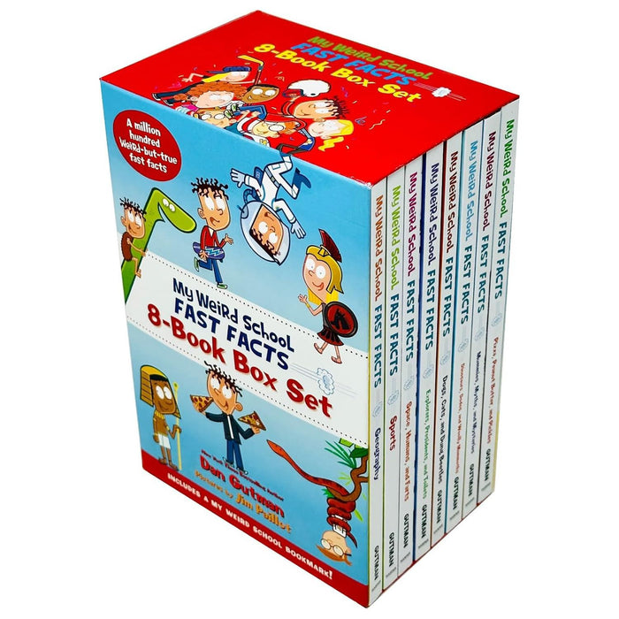 My Weird School Fast Facts 8 Book Box Set (Geography, Sports, Space Humans and Farts, Explorers Presidents and Toilets, Dogs Cats and Dung Beetles, Dinosaurs Dodos and Woolly Mammoths & More) - The Book Bundle
