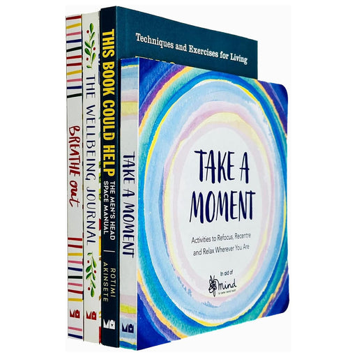 Wellbeing Guides Collection 4 Books Set By Mind (Take a Moment, This Book Could Help, The Wellbeing Journal & Breathe Out) - The Book Bundle