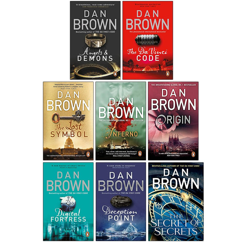 Robert Langdon Series 8 Books Collection Set By Dan Brown (The Secret of Secrets(HB), The Da Vinci Code) - The Book Bundle