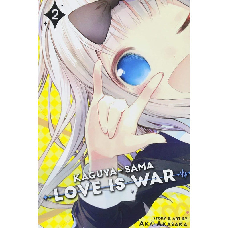 Five paperback books from the Kaguya-sama: Love Is War collection by Aka Akasaka, featuring colorful manga covers.