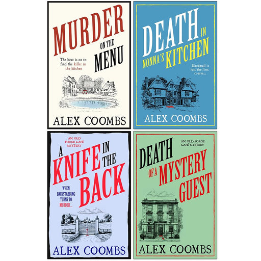Old Forge Cafe Mysteries Series 1-4 Collection Books Set By Alex Coombs (Murder on the Menu, Death in Nonna's Kitchen) - The Book Bundle