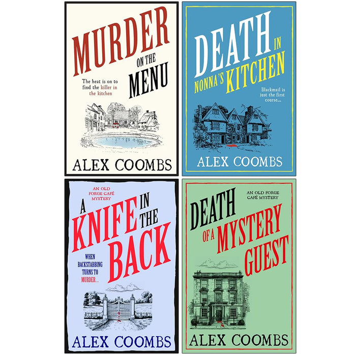 Old Forge Cafe Mysteries Series 1-4 Collection Books Set By Alex Coombs (Murder on the Menu, Death in Nonna's Kitchen) - The Book Bundle