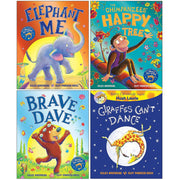 Giraffes Can't Dance book and CD, The Chimpanzees' Happy Tree, Brave Dave collection set by Giles Andreae and Guy Parker-Rees