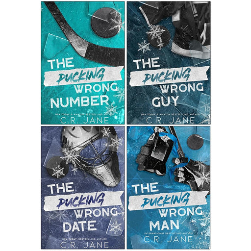 Set of four fiction paperback books from the Pucking Wrong Series by C. R. Jane, published by Hodder Paperbacks Ltd.