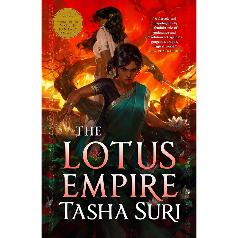 The Burning Kingdoms book collection by Tasha Suri, featuring The Jasmine Throne, The Oleander Sword, and The Lotus Empire, Orbit Ltd.