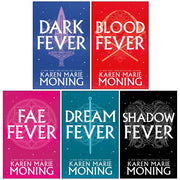 Fever Series 5-book collection by Karen Marie Moning, including Darkfever, Bloodfever, Faefever, Dreamfever, paperback set.