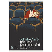 Set of four John le Carré books including The Little Drummer Girl, A Perfect Spy, The Russia House, and The Night Manager by Penguin.