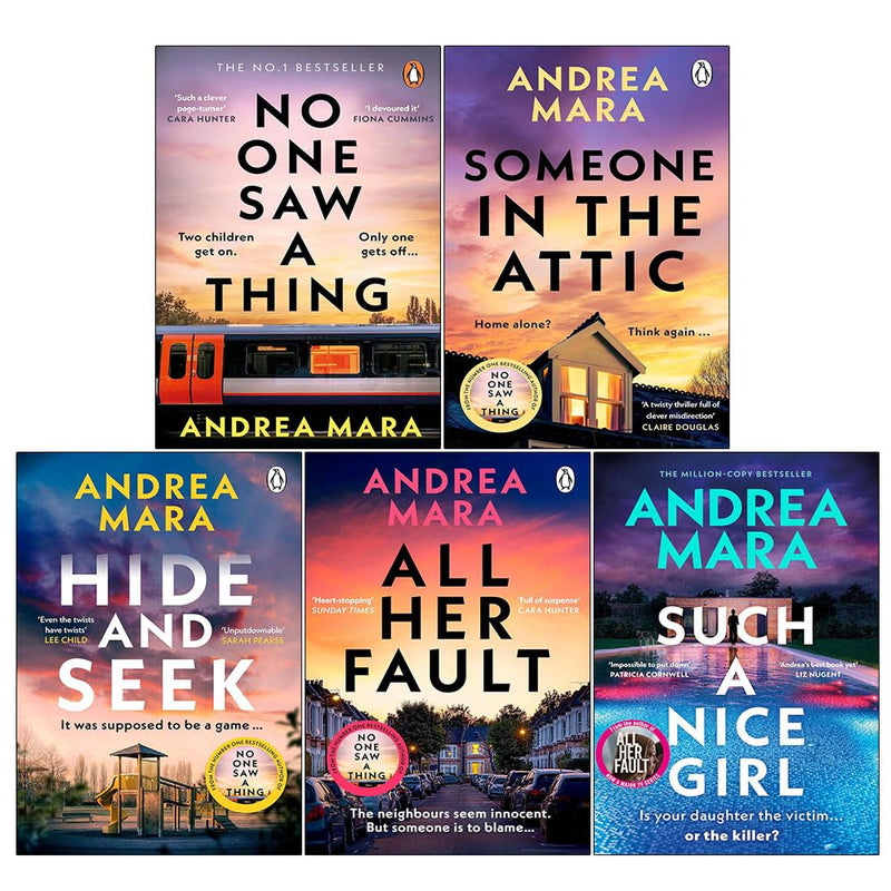 No One Saw a Thing, Someone in the Attic, Hide and Seek & 5 Books Collection Set by Andrea Mara - Fiction - Paperback